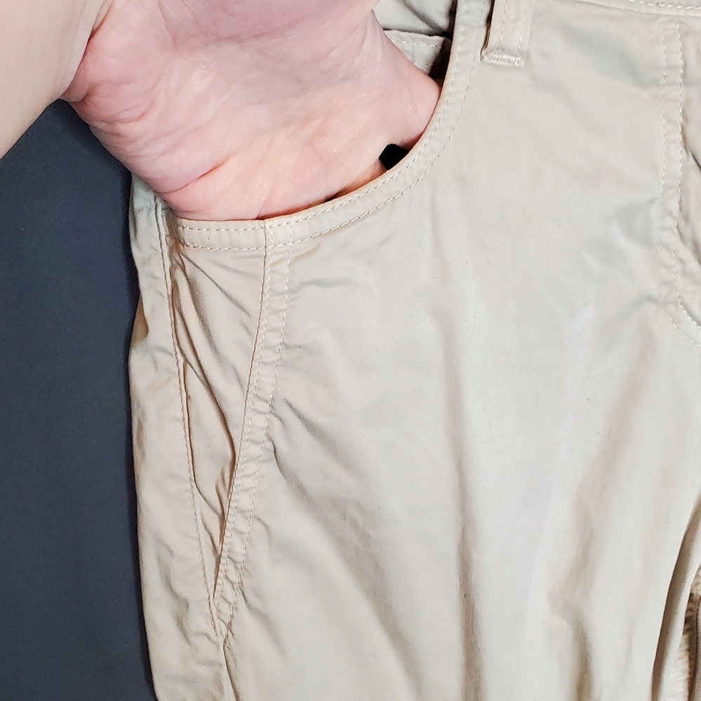 ❤️‍ VINTAGE Armani Collezioni 90s Designer Beige Casual Pants ~ estimated size 4 - Picture 3 of 13